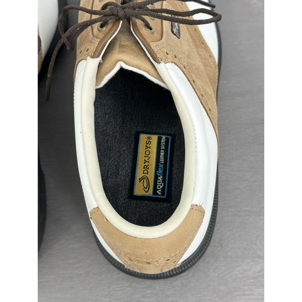 Footjoy Dryjoys Golf Shoes Aquaflex Leather Traction Waterproof Men's Size 10.5 - Picture 6 of 16